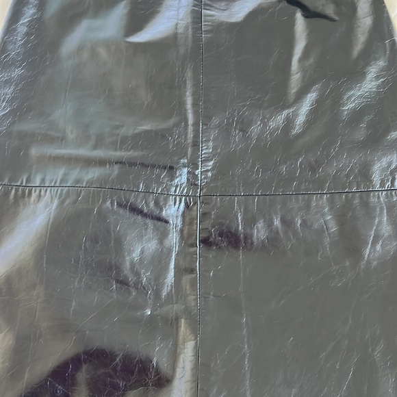 Gap Black Leather Knee Length Skirt Size 4 - Picture 6 of 9